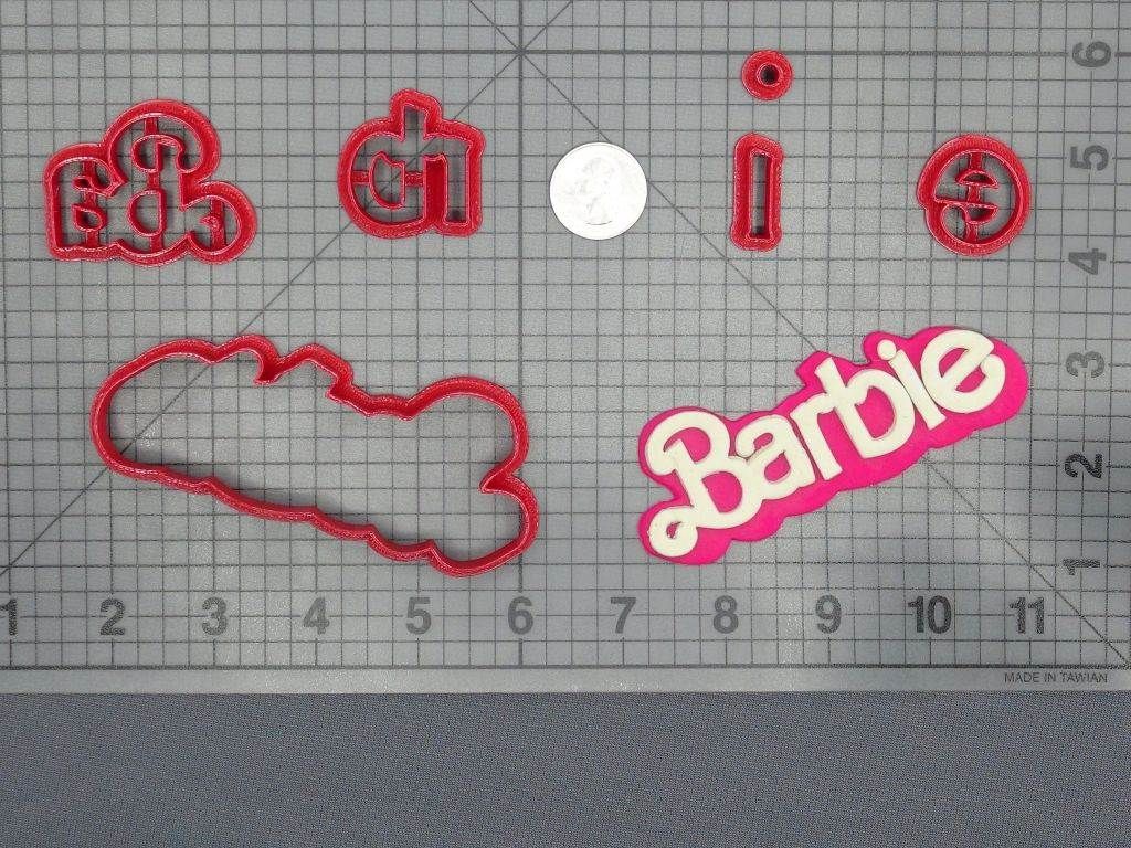 Barbie Logo 266-D455 Cookie Cutter Set