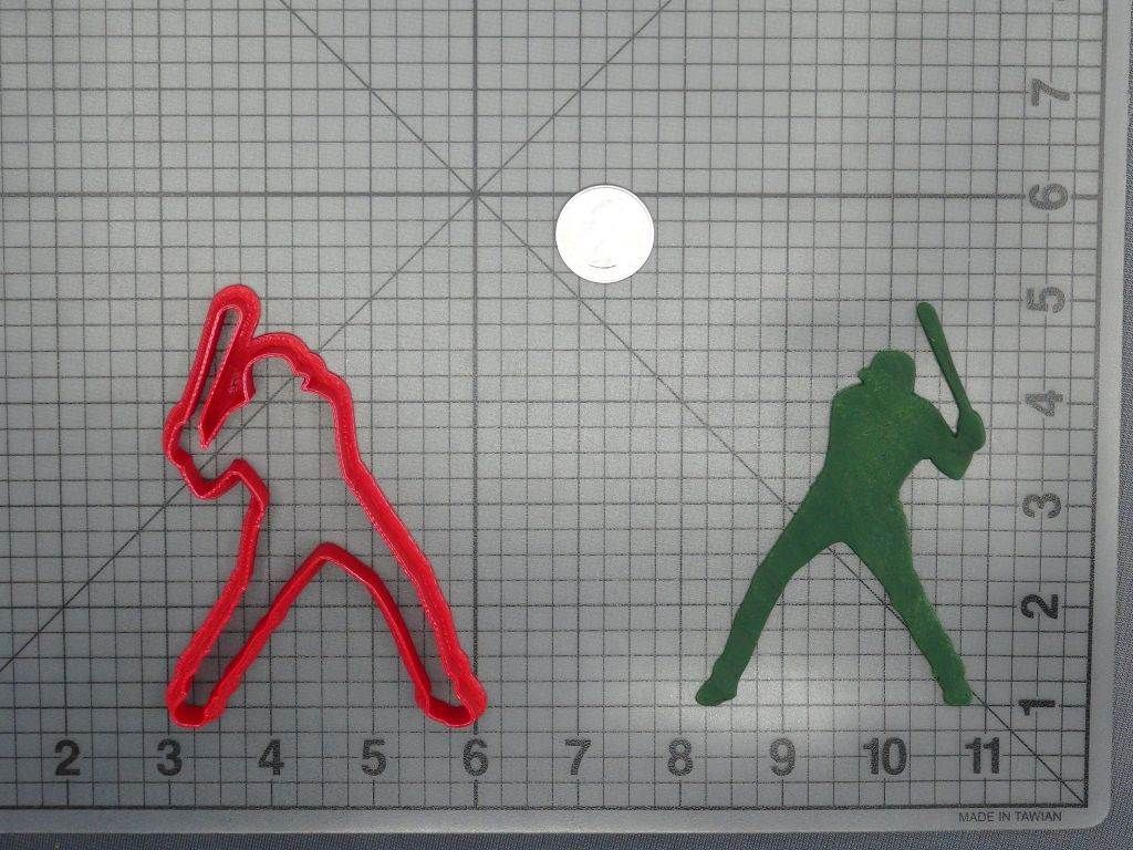 Baseball Batter Body 266-D377 Cookie Cutter Silhouette