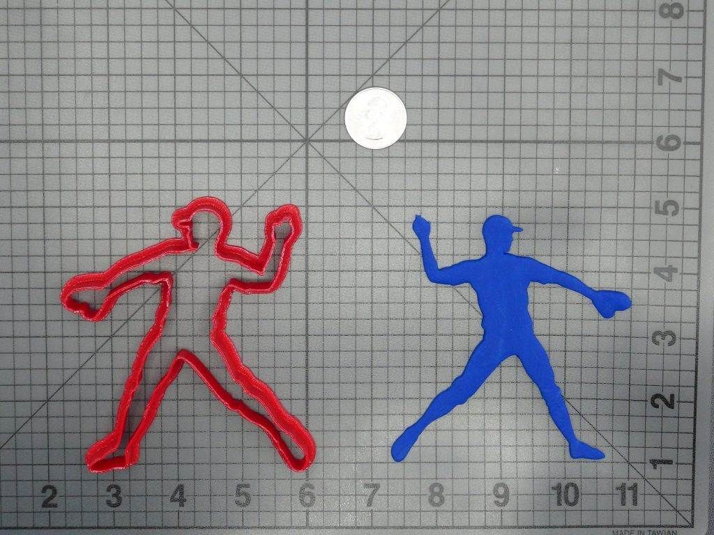 Baseball Player Body 266-D375 Cookie Cutter Silhouette