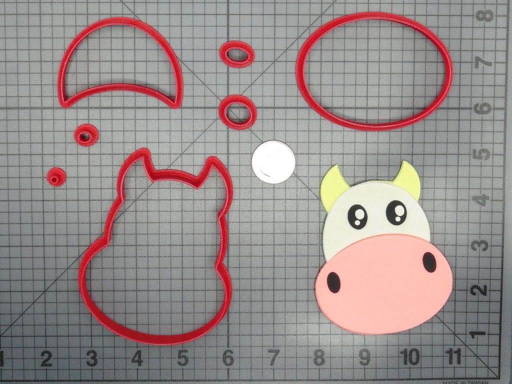 Cow Face 266-D261 Cookie Cutter Set