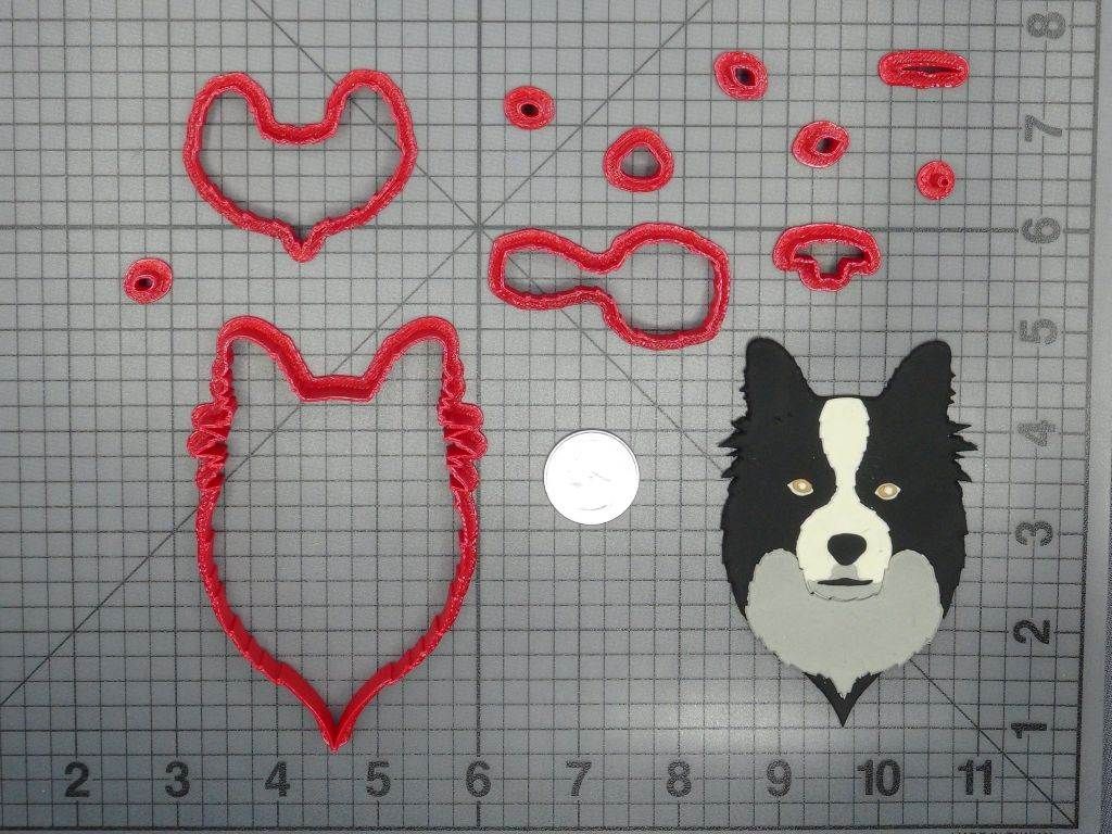 Dog - Border Collie Head 266-D291 Cookie Cutter Set