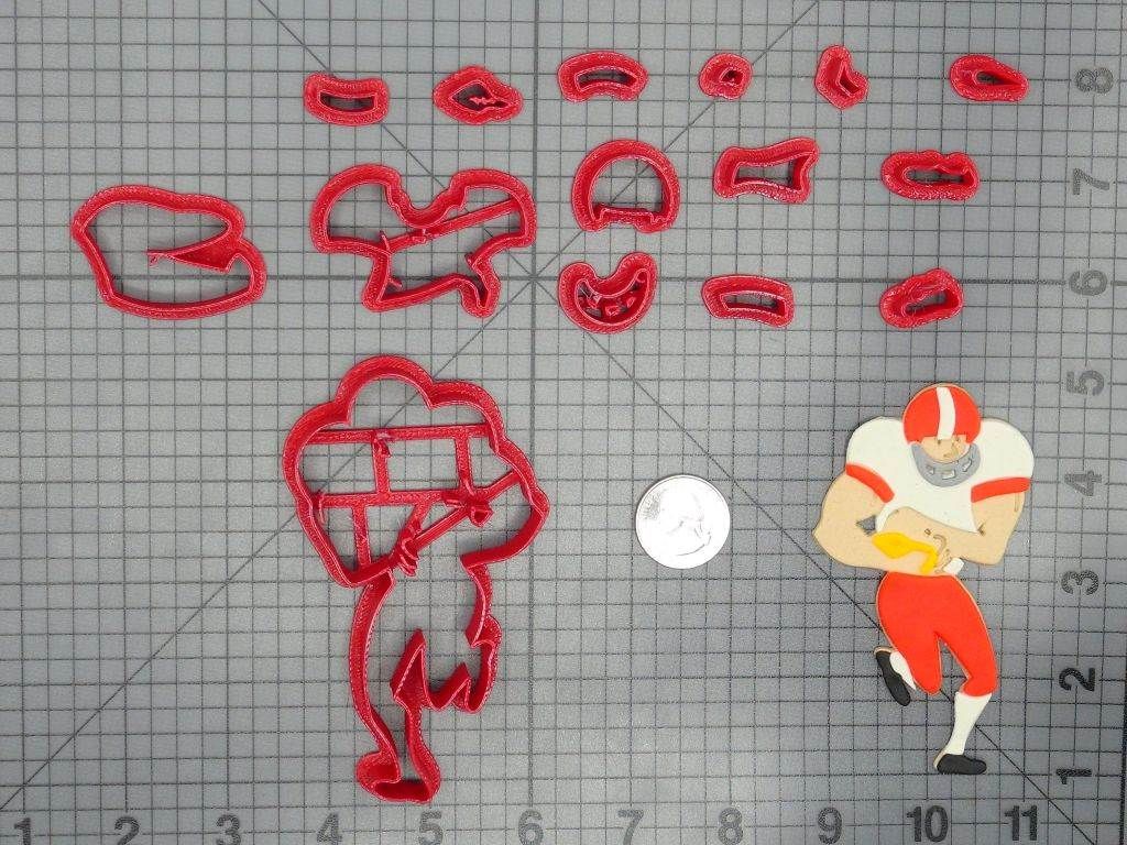Football Player Body 266-D491 Cookie Cutter Set