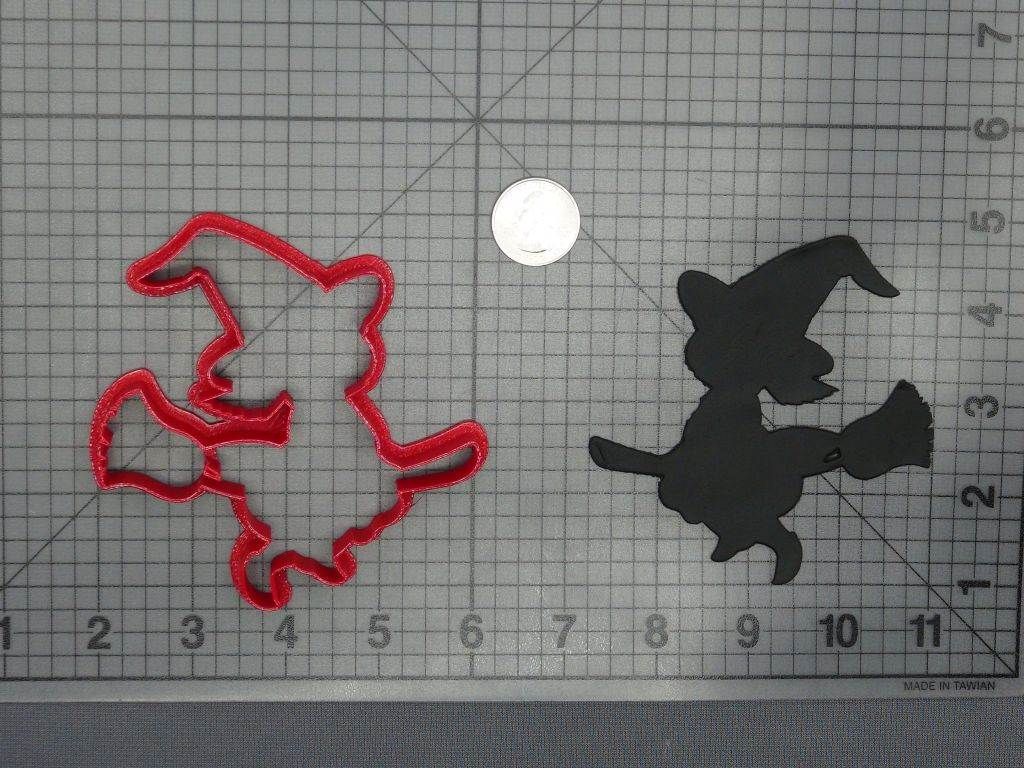 Halloween - Witch On Broom 266-D871 Cookie Cutter Silhouette