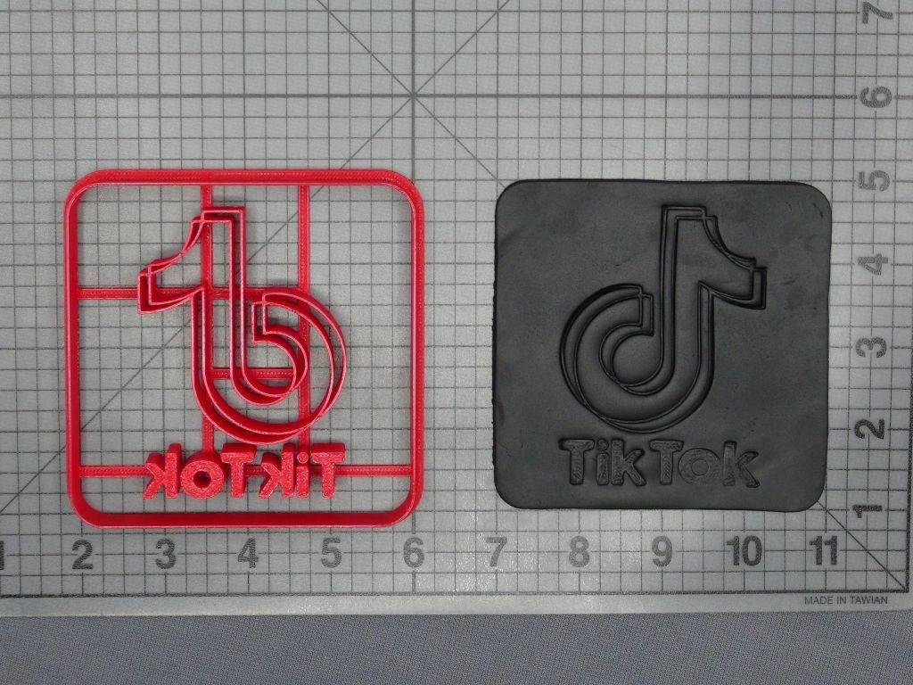 Tik Tok Logo 266-D557 Cookie Cutter