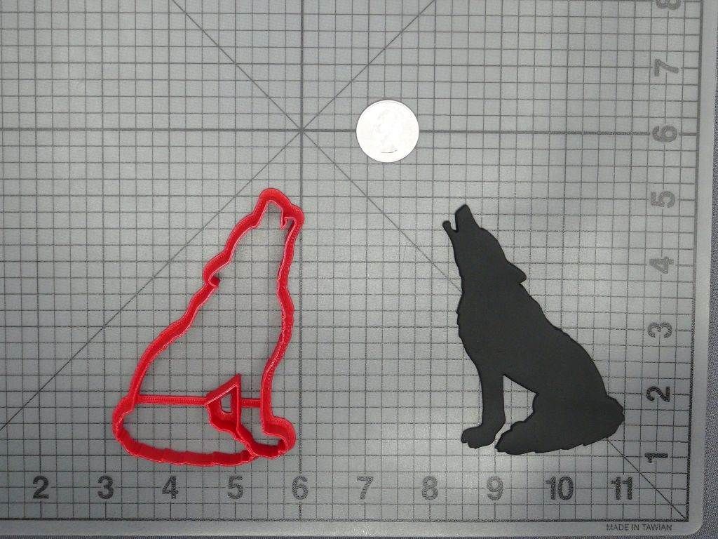 Wolf Howling Body 266-D267 Cookie Cutter Silhouette