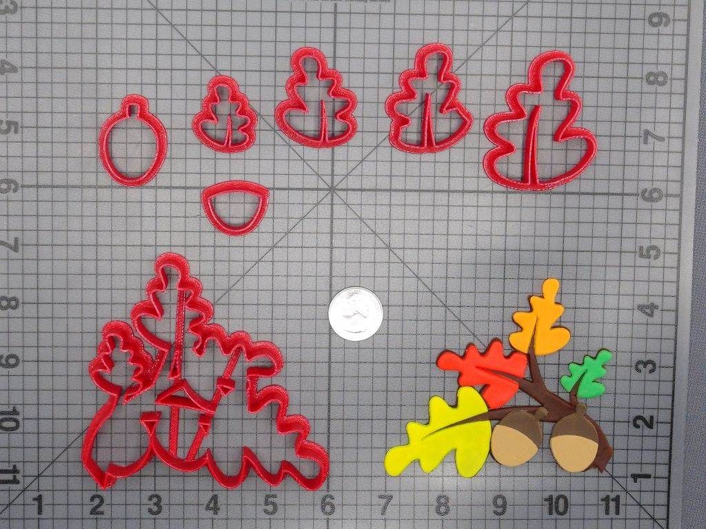 Acorn Fall Leaves 266-E173 Cookie Cutter Set