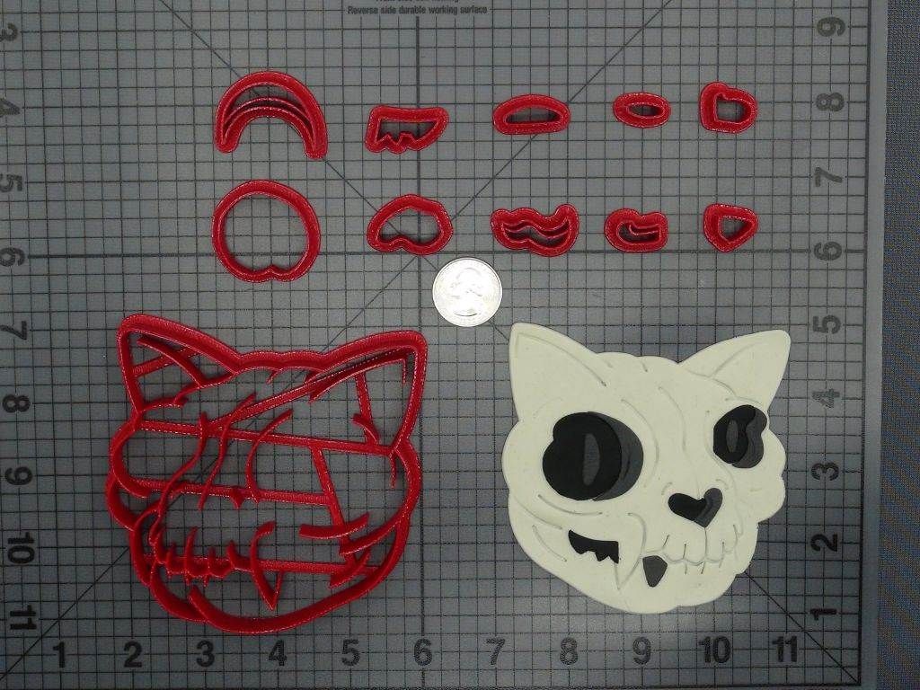 Cat Skull 266-D951 Cookie Cutter Set