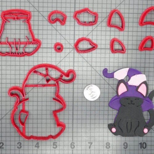 Hallween - Cat in Witches Hat 266-D841 Cookie Cutter Set