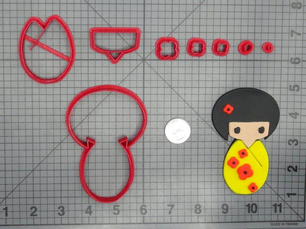 Japanese Doll 266-D469 Cookie Cutter Set