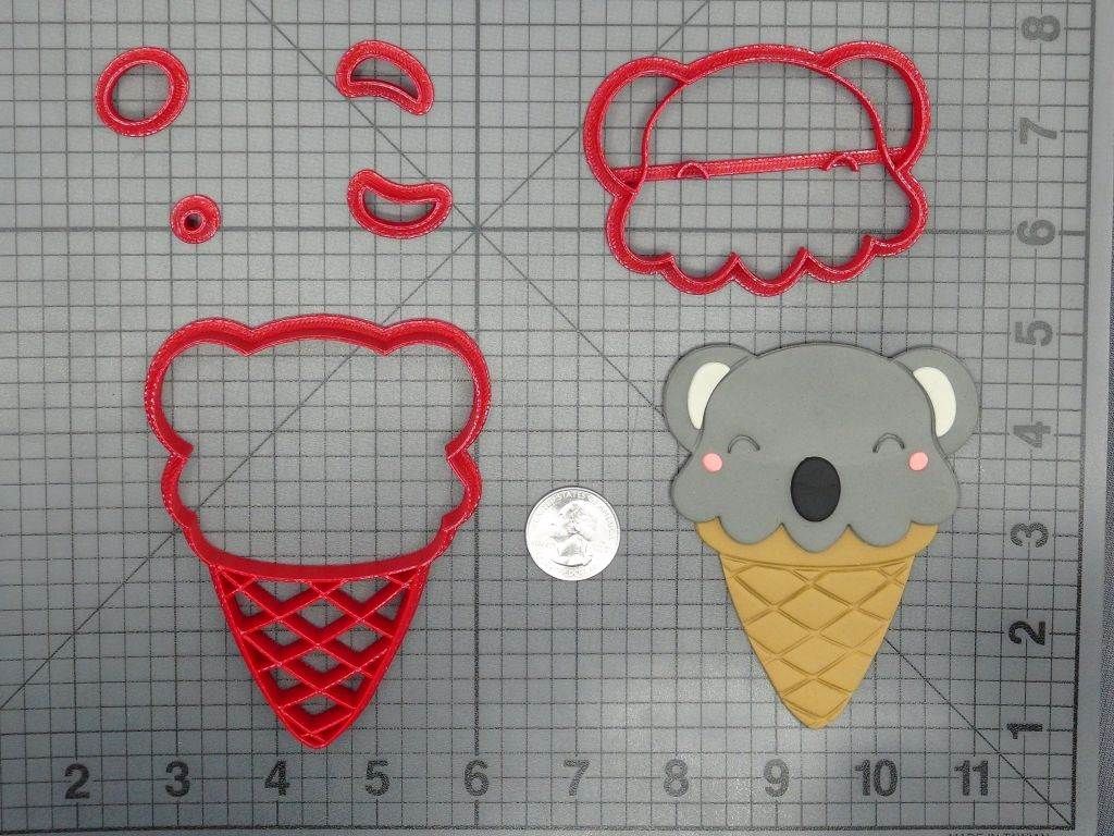 Koala Ice Cream 266-D360 Cookie Cutter Set
