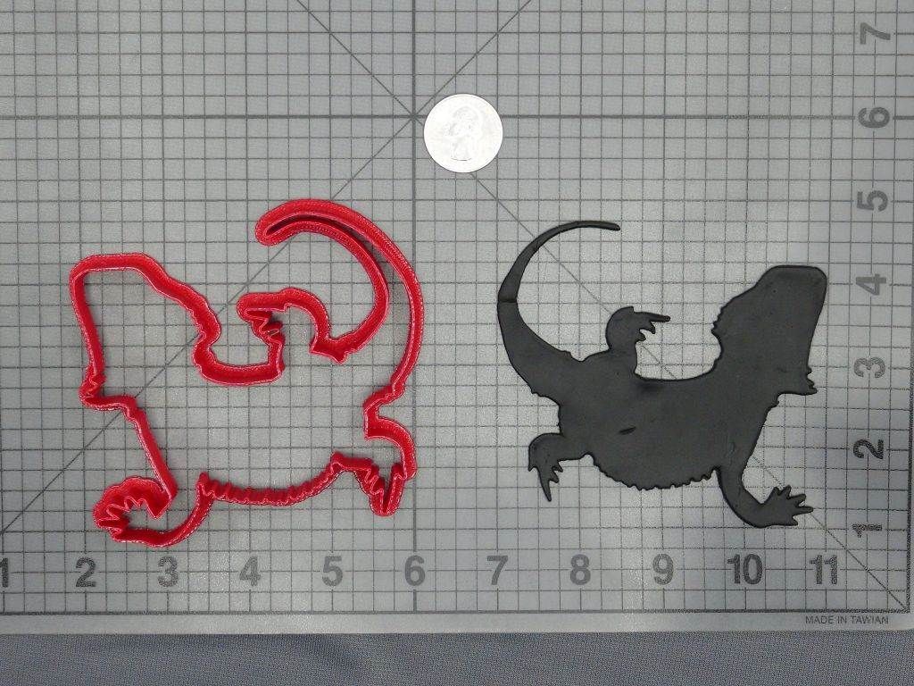 Lizard - Bearded Dragon Body 266-D444 Cookie Cutter Silhouette