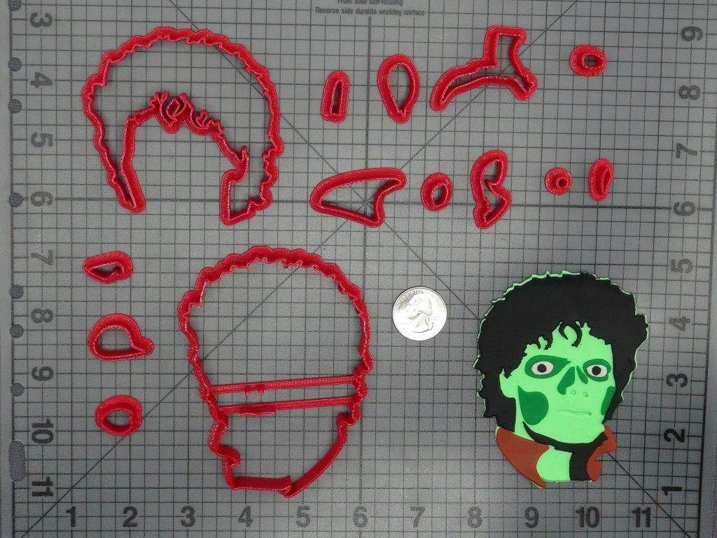 Micheal Jackson Thriller Zombie Head 266-D854 Cookie Cutter Set