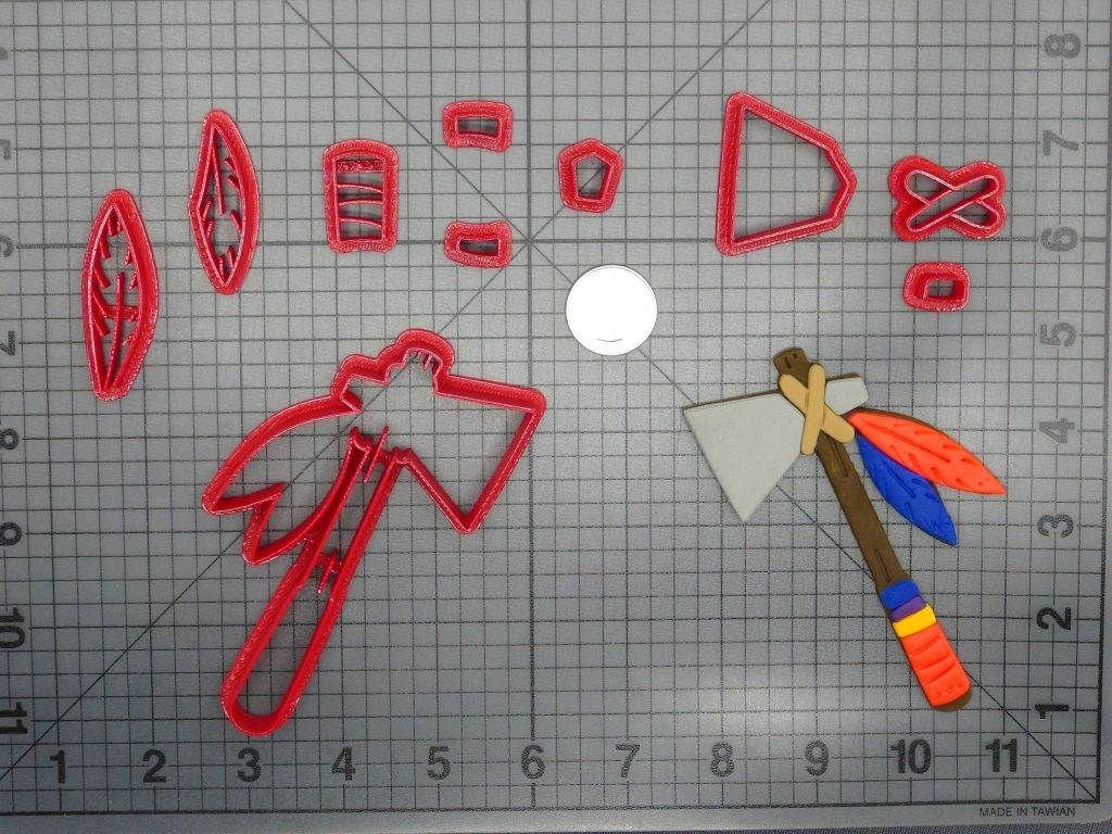 Native America Tomahawk Axe 266-D395 Cookie Cutter Set