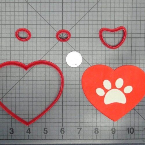 Paw Heart 266-D312 Cookie Cutter Set