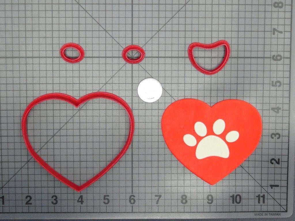 Paw Heart 266-D312 Cookie Cutter Set