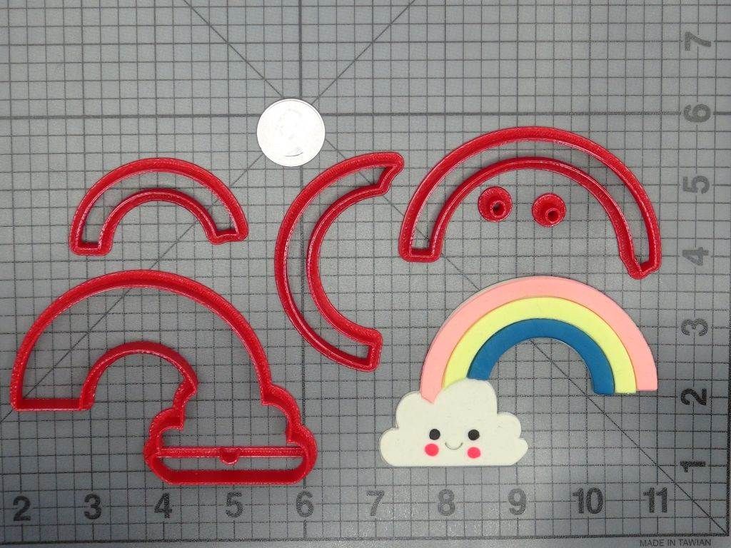 Rainbow and Cloud 266-D365 Cookie Cutter Set