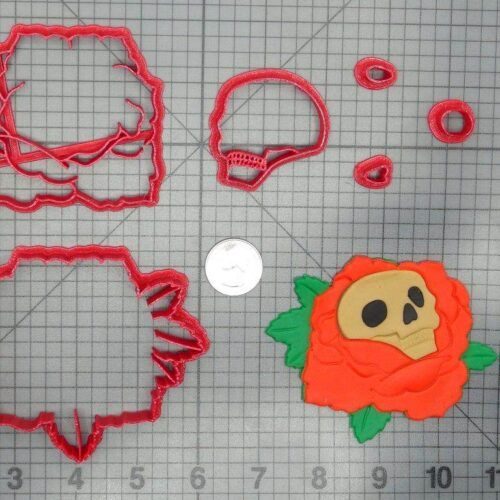 Skull and Rose 266-D506 Cookie Cutter Set