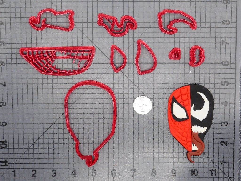 Spiderman and Venom Head 266-D576 Cookie Cutter Set