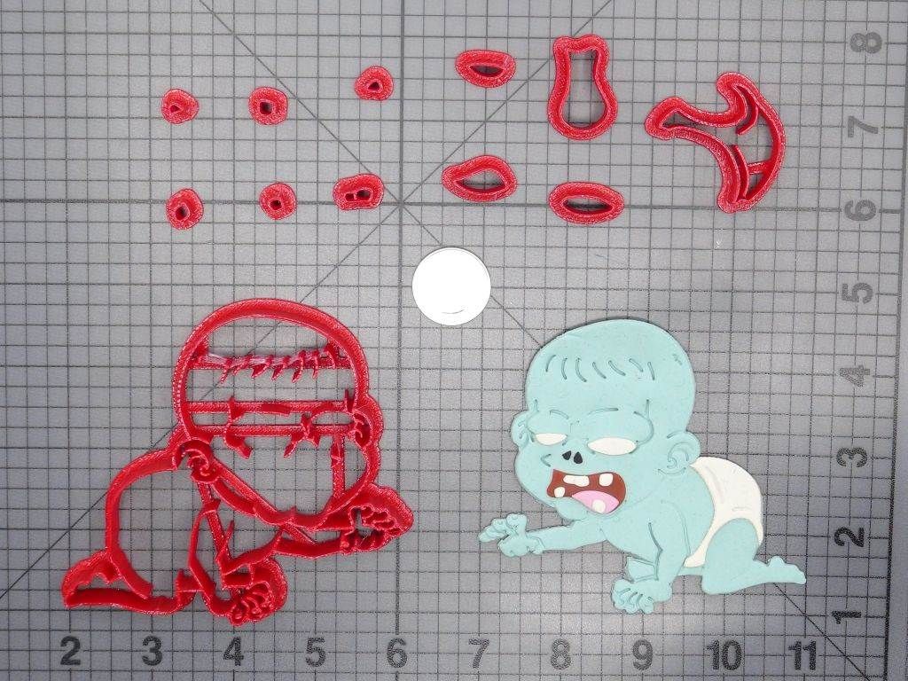 Zombie Baby Crawling Body 266-E101 Cookie Cutter Set