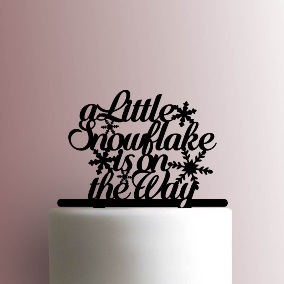 A Little Snowflake is on the Way 225-949 Cake Topper