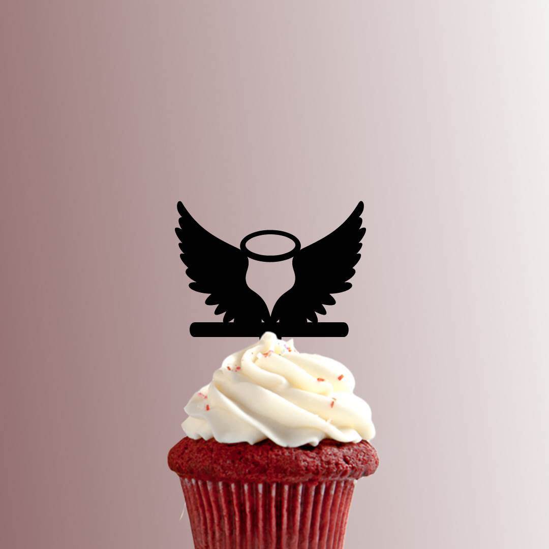 Angel Wings with Halo 228-280 Cupcake Topper