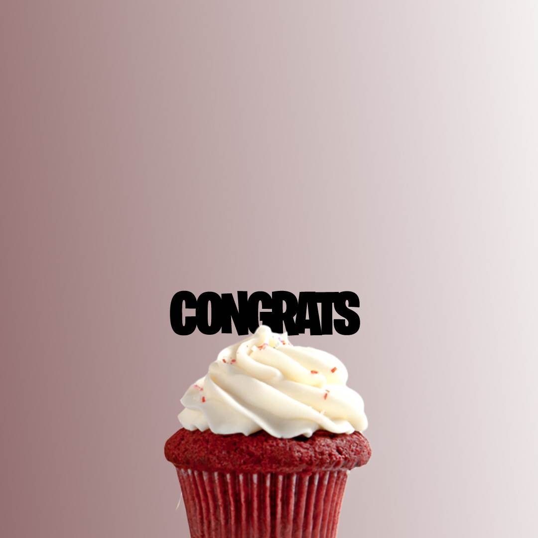 Congrats 228-257 Cupcake Topper