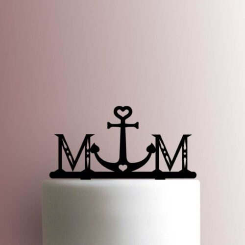 Custom Anchor Initials 225-961 Cake Topper