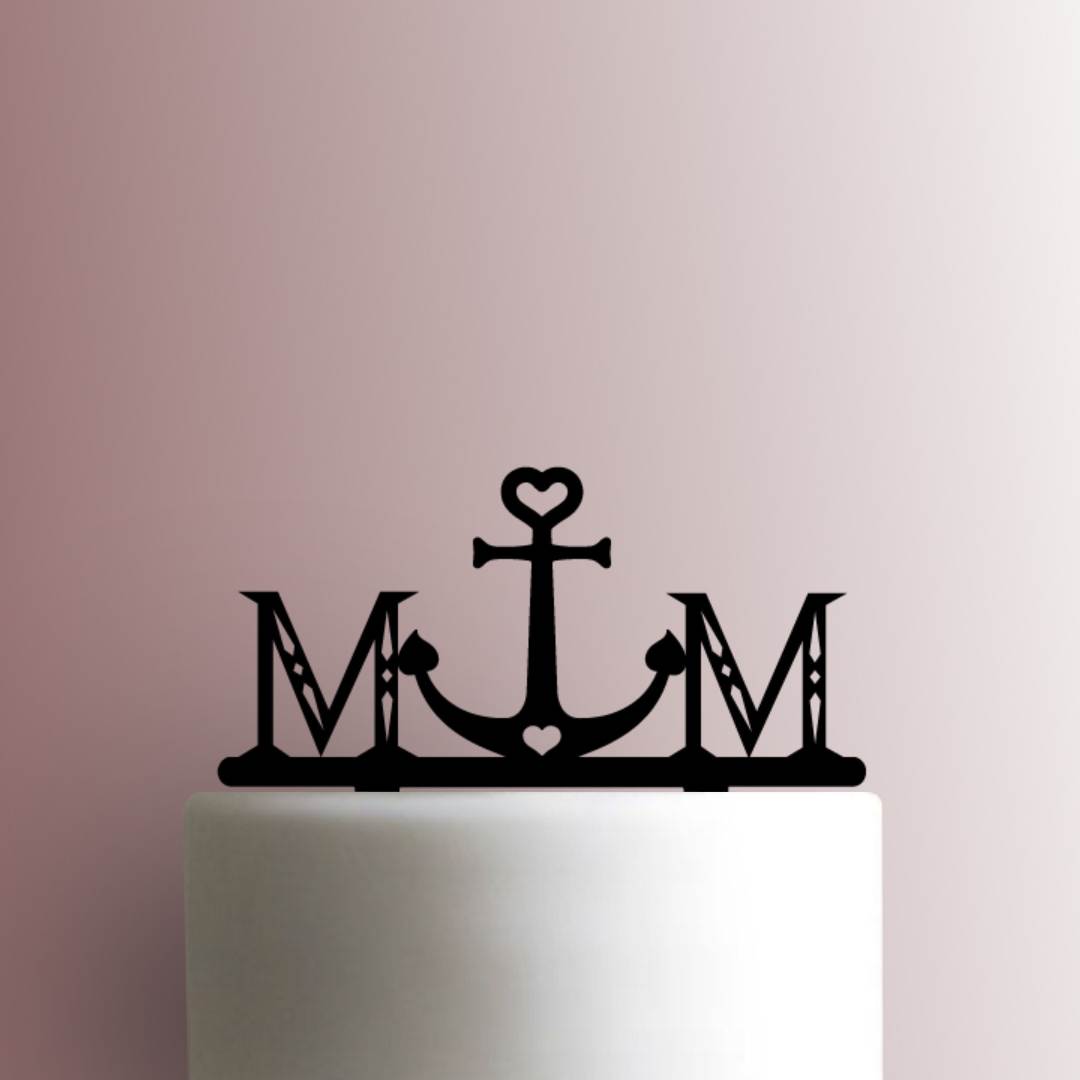 Custom Anchor Initials 225-961 Cake Topper