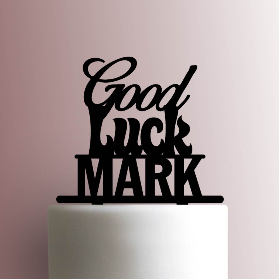 Custom Good Luck Name 225-957 Cake Topper