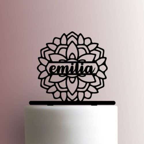 Custom Mandala Name 225-A020 Cake Topper