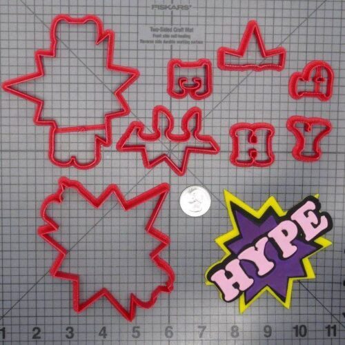 Pow Sign Hype 266-D564 Cookie Cutter Set