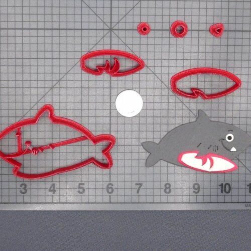 Shark with Surfboard 266-D567 Cookie Cutter Set