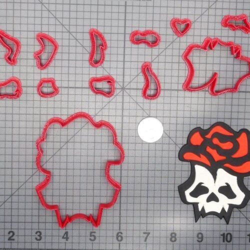 Skull Rose 266-D574 Cookie Cutter Set