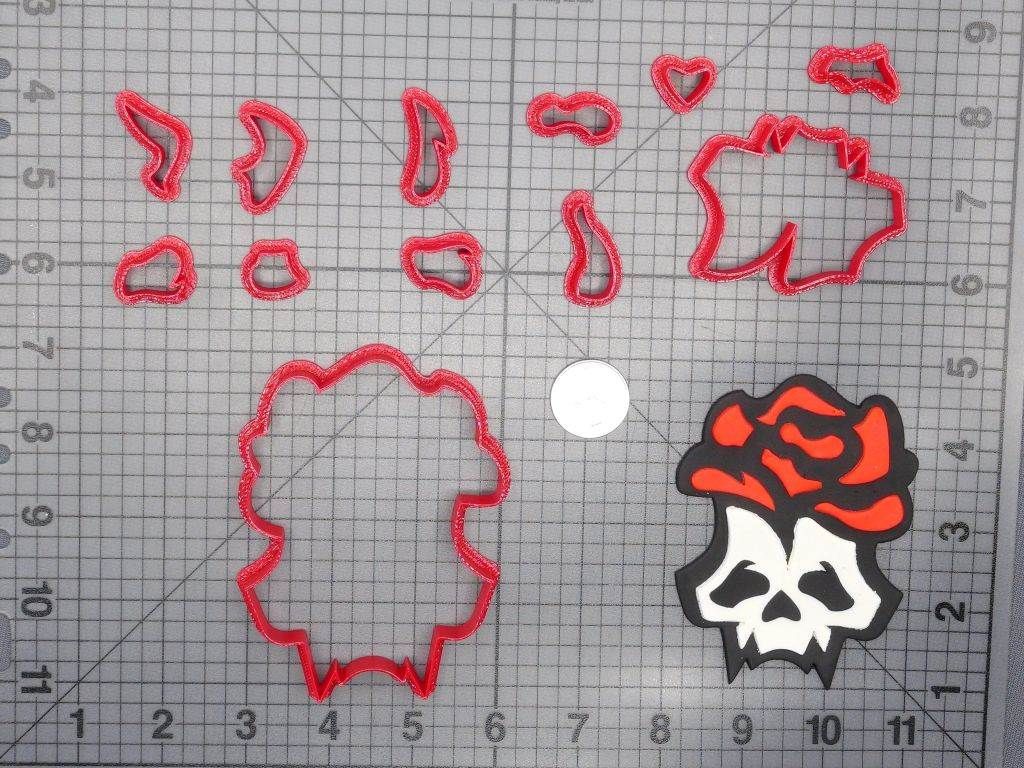 Skull Rose 266-D574 Cookie Cutter Set