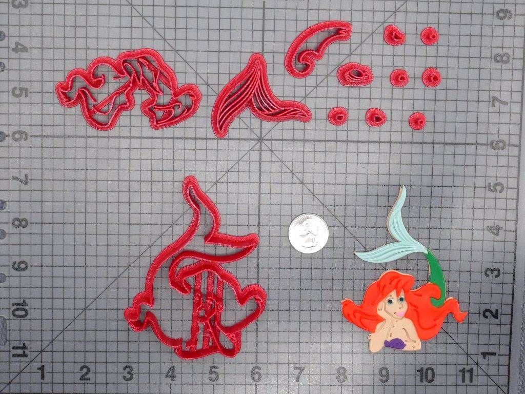 The Little Mermaid - Ariel Body 266-D507 Cookie Cutter Set