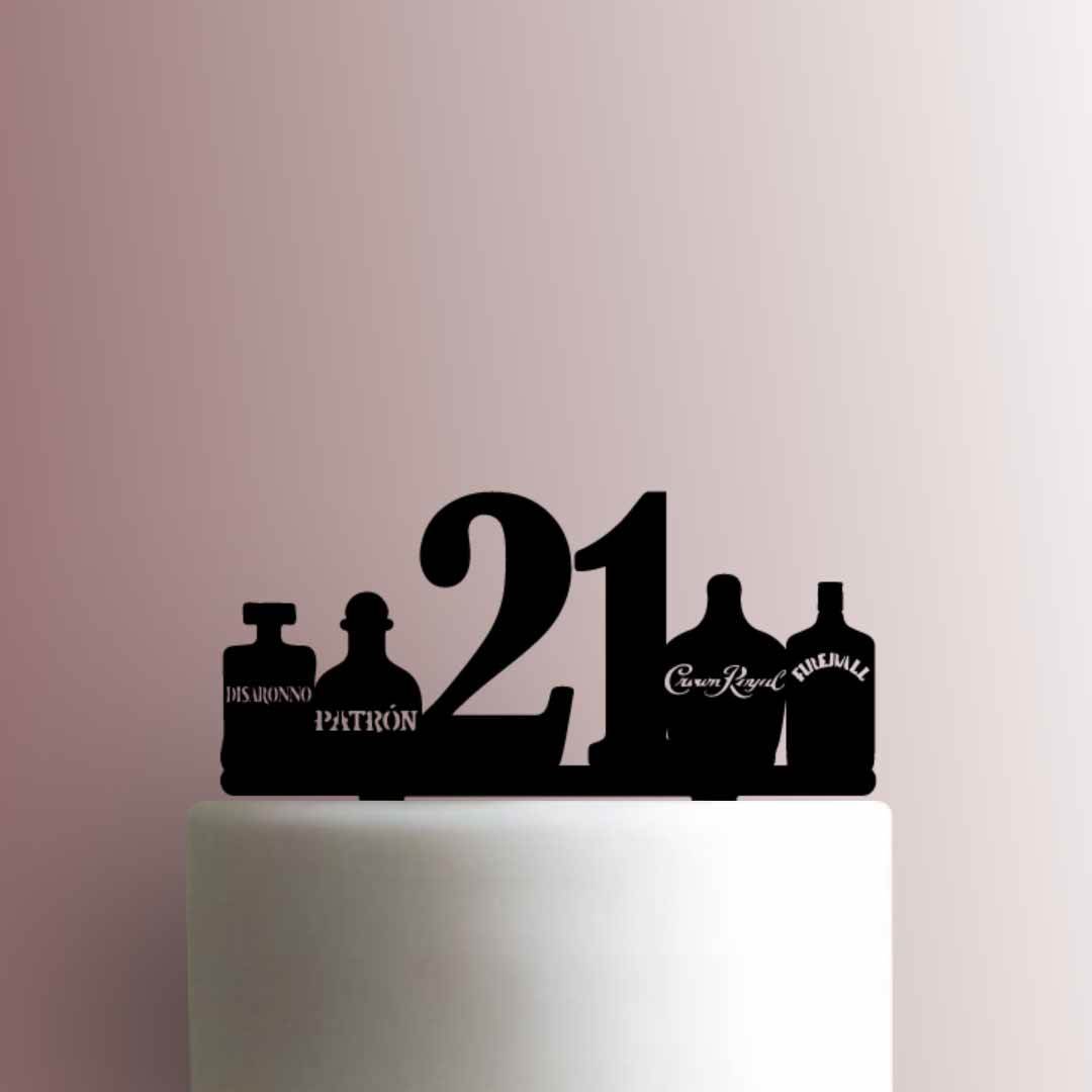 Twenty First 21st Birthday Bottles 225-966 Cake Topper
