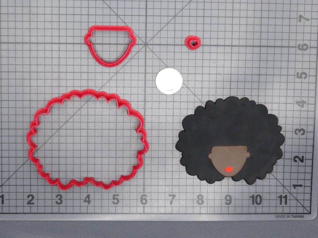 Afro Girl Head 266-E323 Cookie Cutter Set