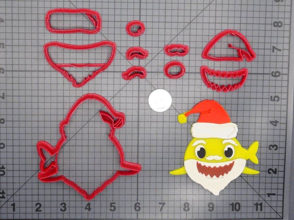 Christmas - Baby Shark Santa 266-E330 Cookie Cutter Set