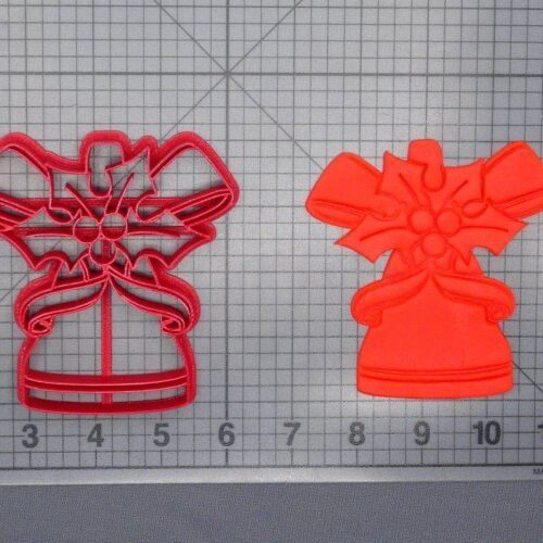 Christmas - Bell With Holly and Bow 266-E270 Cookie Cutter