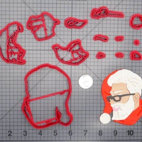 Christmas - Hipster Santa Claus Head 266-E324 Cookie Cutter Set