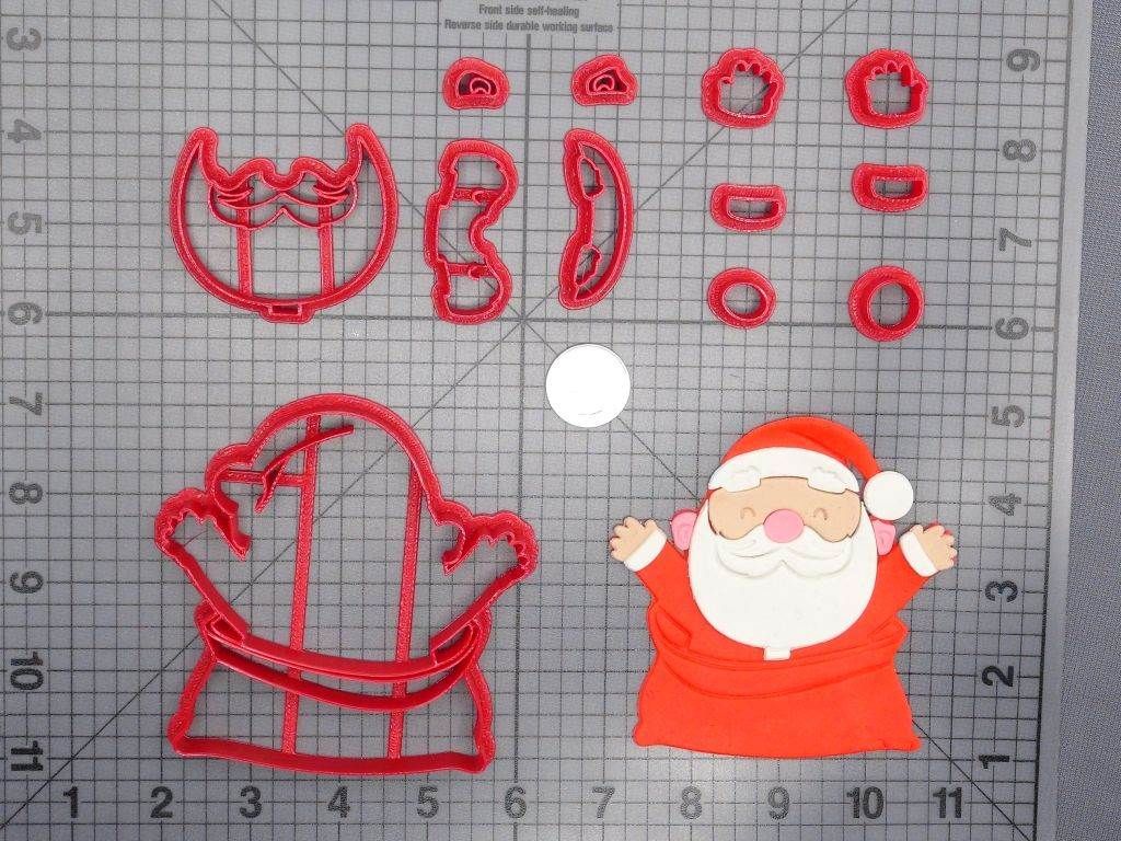 Christmas - Santa In Bag 266-E340 Cookie Cutter Set