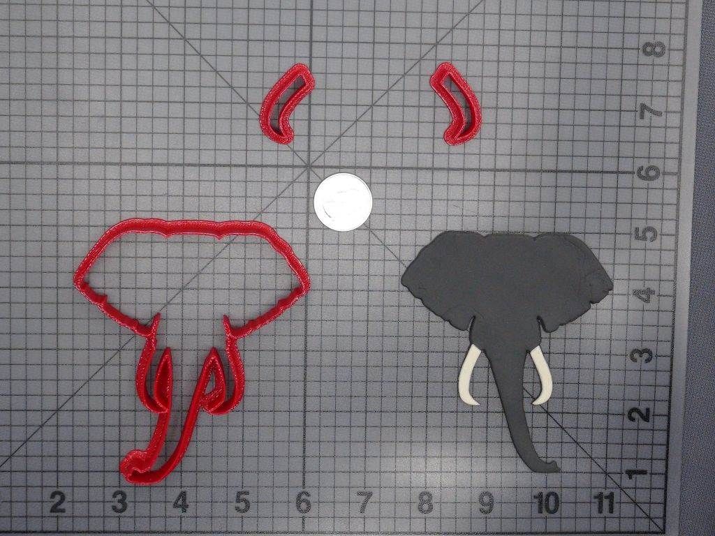 Elephant Head 266-D636 Cookie Cutter Set