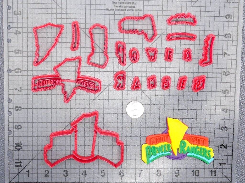 Mighty Morphin Power Rangers Logo 266-D742 Cookie Cutter Set