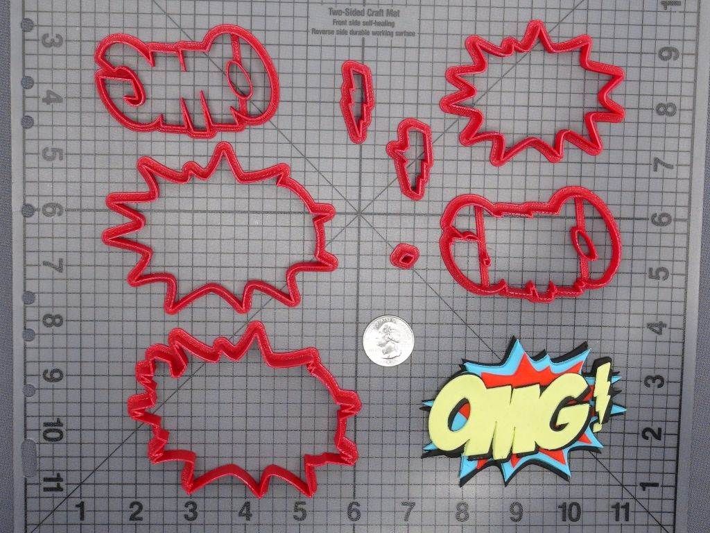 OMG Pow Sign 266-D427 Cookie Cutter Set