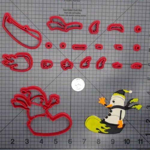 Christmas - Snowman Snowboarding 266-E414 Cookie Cutter Set