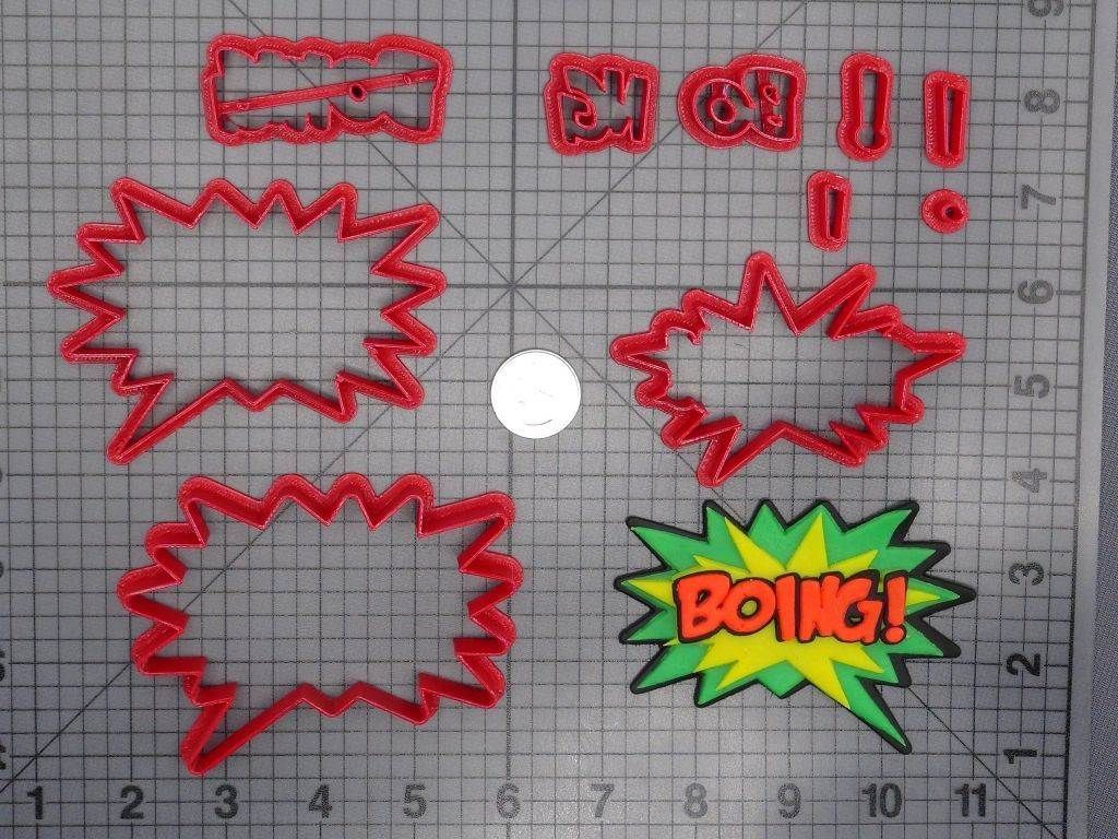 Comic Book Action Bubble - BOING 266-D677 Cookie Cutter Set