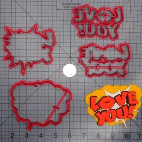 Comic Book Action Bubble - LOVE YOU 266-E585 Cookie Cutter Set