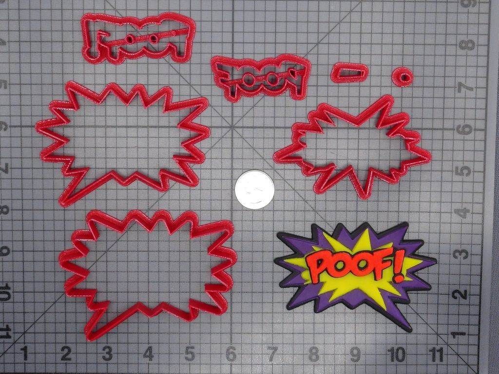 Comic Book Action Bubble - POOF 266-D676 Cookie Cutter Set