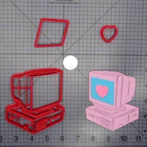 Computer Heart 266-D956 Cookie Cutter Set
