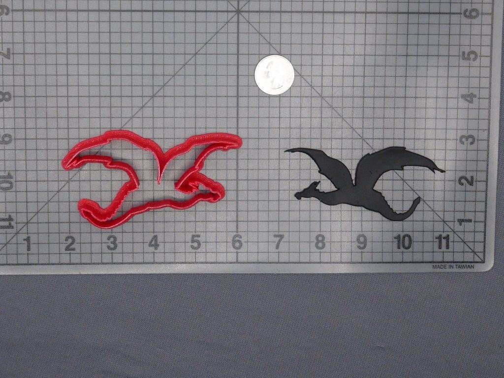 Dragon Flying Body 266-D447 Cookie Cutter Silhouette